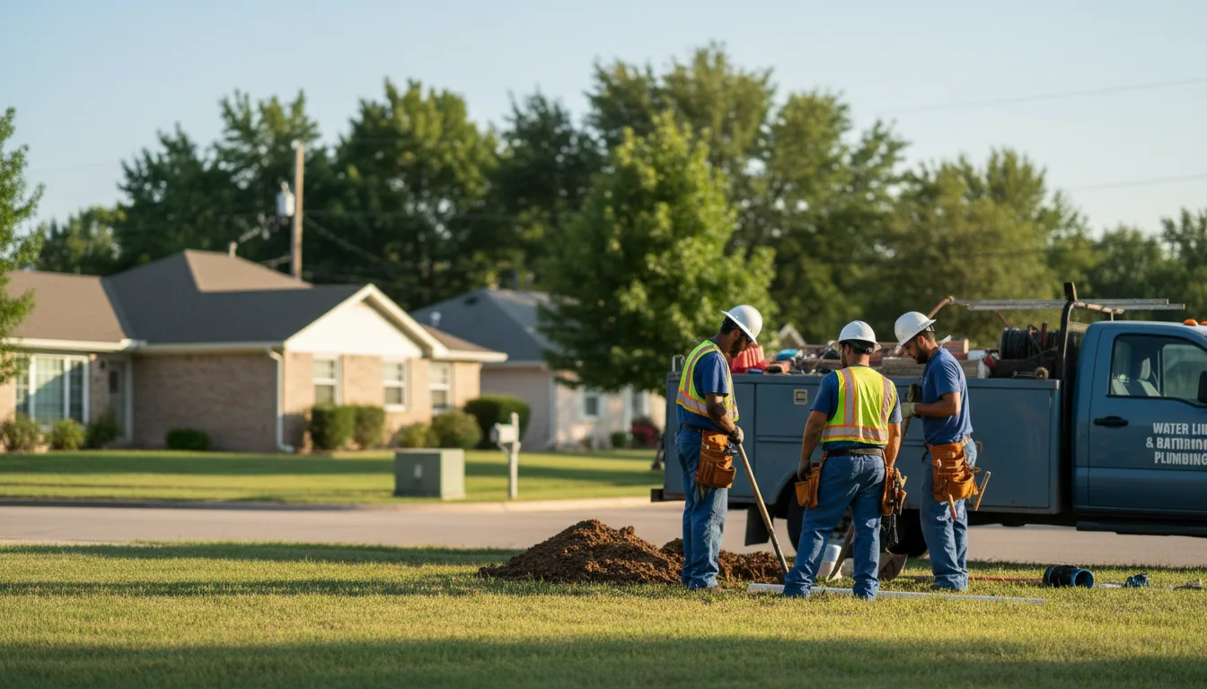 Residential water line and bathroom plumbing service in Dublin, PA